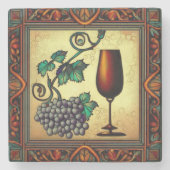 ヴィヴィヴィッドアートワインコースター02 ストーンコースター (正面)