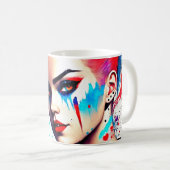 ヴィヴィヴィッドアーバンガールポートレート コーヒーマグカップ (正面右)