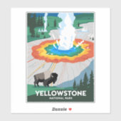 ヴィヴィヴィッドイエローストーン国立公園 シール (シート)