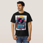 ヴィヴィヴィッドグラフィティターンテーブルレコードTシャツデシ Tシャツ (正面フル)