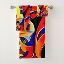 ヴィヴィヴィッドスピリットペアデザイン バスタオルセット