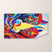 ヴィヴィヴィッドスピリットペアデザイン バスタオルセット (ハンドタオル)