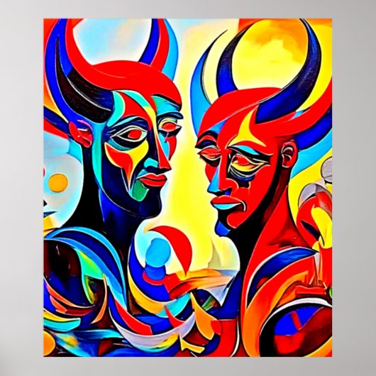 ヴィヴィヴィッドスピリットペアデザイン ポスター (正面)