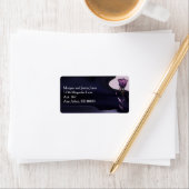 ヴィヴィヴィッドバイオレットバラ差出人住所ラベル ラベル (インサイチュ)