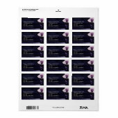 ヴィヴィヴィッドバイオレットバラ差出人住所ラベル ラベル (フルシート)