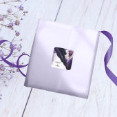 ヴィヴィヴィッドバイオレットバラ結婚式用シール スクエアシール