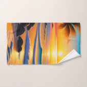 ヴィヴィヴィッドビーチサンセット バスタオルセット (ハンドタオル)