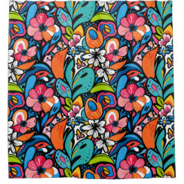 ヴィヴィヴィッドフローラガーデンブリス シャワーカーテン