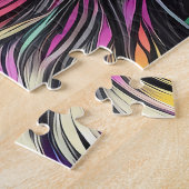 ヴィヴィヴィッドレインボーネオンサイケデリック自然&野生生物 ジグソーパズル (側面)