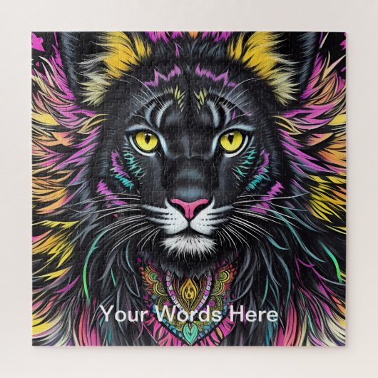 ヴィヴィヴィッドレインボーネオンサイケデリック自然&野生生物 ジグソーパズル (縦)