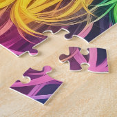 ヴィヴィヴィッドレインボーネオンサイケデリック自然&野生生物 ジグソーパズル (側面)