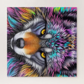 ヴィヴィヴィッドレインボーネオンサイケデリック自然&野生生物 ジグソーパズル (横)