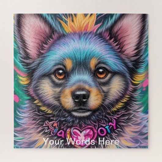 ヴィヴィヴィッドレインボーネオンサイケデリック自然&野生生物 ジグソーパズル (縦)