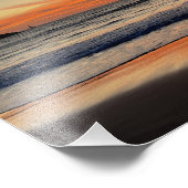 ヴィヴィヴィッドレッドサンセット – ヴェネツィアビーチ, CA フォトプリント            (角)