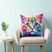 ヴィヴィヴィッド子猫ビベスデザイン クッション (椅子)