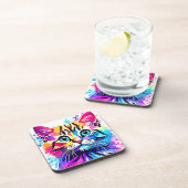 ヴィヴィヴィッド子猫ビベスデザイン コースター (右側)