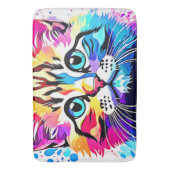 ヴィヴィヴィッド子猫ビベスデザイン バスマット (正面縦)