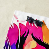 ヴィヴィヴィッド子猫ビベスデザイン ビーチタオル (インサイチュ)