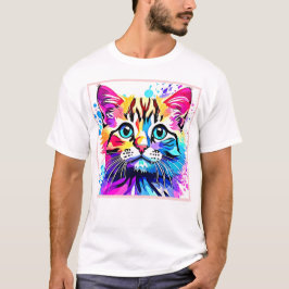 ヴィヴィヴィッド子猫ビベスデザイン Tシャツ