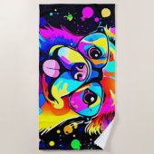 ヴィヴィヴィヴィッドカニーブスデザイン ビーチタオル (正面)