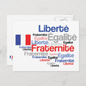 ヴィヴラフラフランスのンス国旗フランコフィレのはがき ポストカード (正面/裏面)