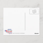 ヴィヴラフラフランスのンス国旗フランコフィレのはがき ポストカード (裏面)