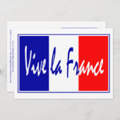 ヴィヴラフランスパーティの招待状フランスの旗 招待状 (正面/裏面)