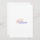 ヴィヴラリベルテロングライブフリーダムフランスの- 招待状 (正面/裏面)