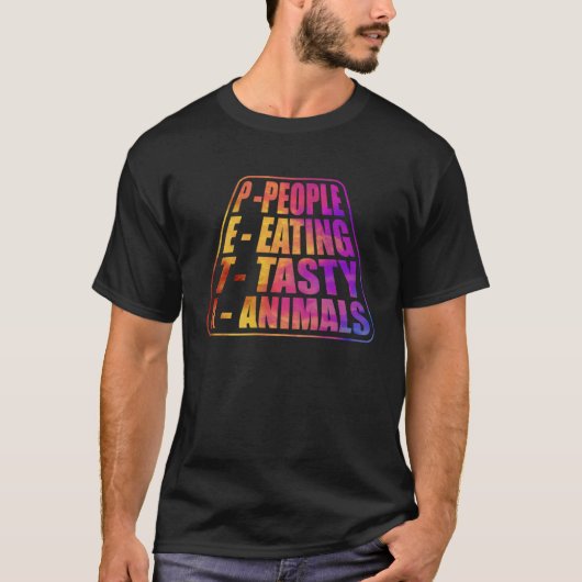 ヴィーガンに反対 抗議 4 Tシャツ (正面)