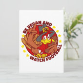 ヴィーガンのハッピータンクスギビングターキーサッカー 招待状 (スタンド正面)
