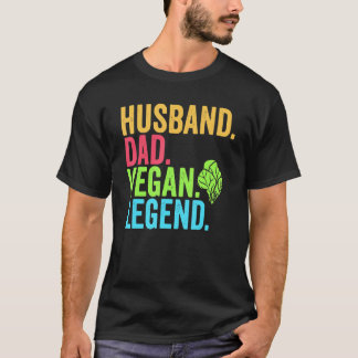 ヴィーガンの伝説の旦那様・パパ・お父さん 野菜好きなベジタリアン Tシャツ