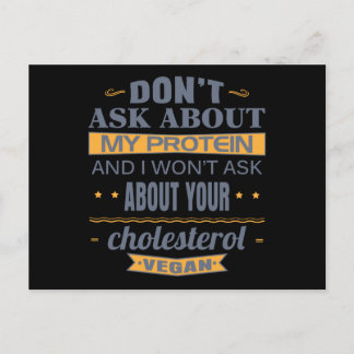 ヴィーガンはタンパク質について聞かないで ポストカード
