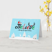 ヴィーガンクリスマスの魔法を信じて   カード (黄色い花)