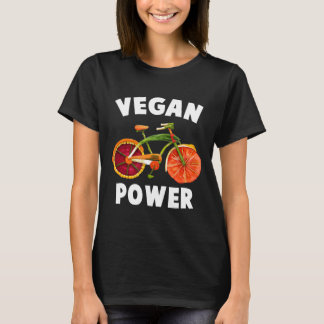 ヴィーガンパワー 笑える野菜 自転車 ヴィーガンの愛好家 Tシャツ