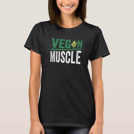 ヴィーガンマッスル 菜食主義者 野菜 フード グラフィック Tシャツ (正面)