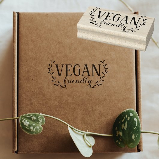 ヴィーガン対応食品ベンダー事業用ゴムスタンプ ラバースタンプ