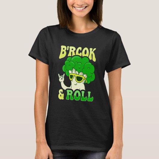 ヴィーガン料理にロックなダジャレ Tシャツ (正面)
