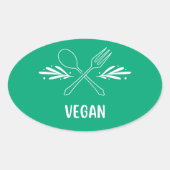 ヴィーガン食品ラベル 楕円形シール (正面)