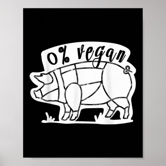 ヴィーガン0% 笑えるBBQ 肉好きカーニバロ ポスター (正面)