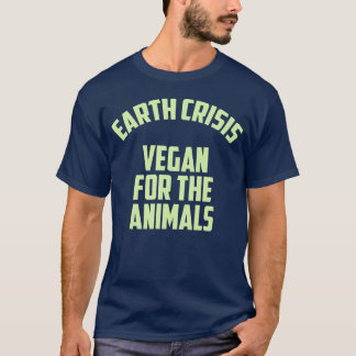ヴィーガン+アニマルライツ+ユーモア EARTH CRISIS Tシャツ