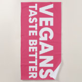 ヴィーガン・アピール ビーチタオル (正面)