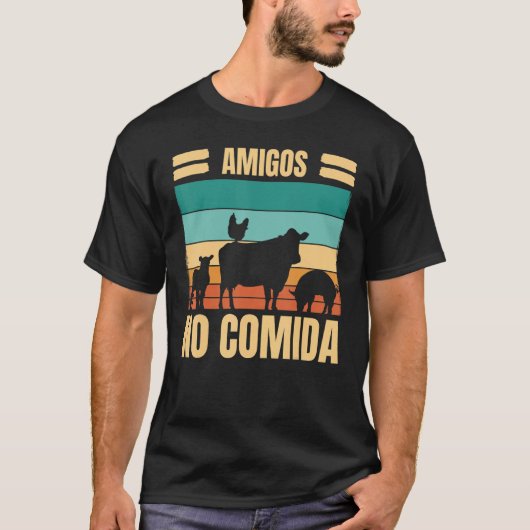 ヴィーガン アミーゴス 食品なし ヴィーガン Tシャツ (正面)