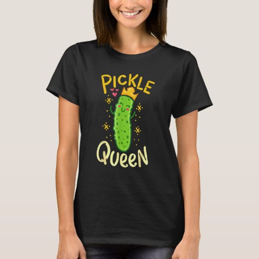 ヴィーガン・キュウリ・ピクルス・クイーン Tシャツ (正面)