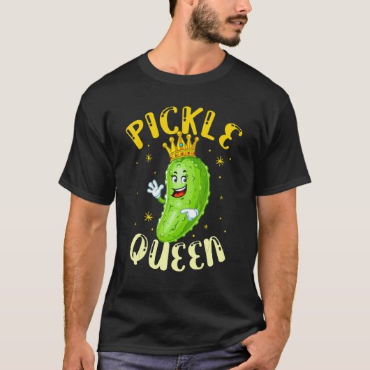 ヴィーガン・キュウリ・野菜のピクルス・クイーン Tシャツ (正面)