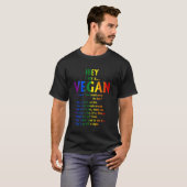 ヴィーガン ゲイ プライド LGBTQ ヘイ アイム ア ヴィーガン Tシャツ (正面フル)