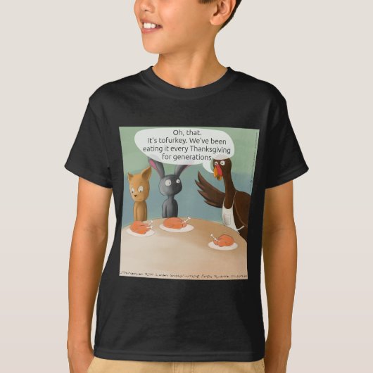 ヴィーガン・サンクスギビング・ジョーク Tシャツ (正面)