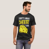 ヴィーガン チーズボード スティック 面白い ダジャレ Tシャツ (正面フル)