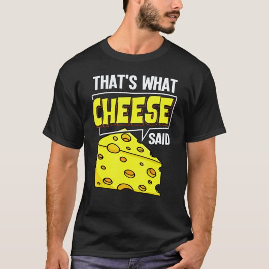 ヴィーガン チーズボード スティック 面白い ダジャレ Tシャツ (正面)