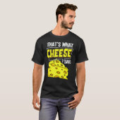 ヴィーガン チーズボード スティック 面白い ダジャレ Tシャツ (正面フル)