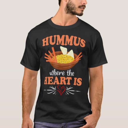 ヴィーガン フムス 中東料理 動物愛護 Tシャツ (正面)